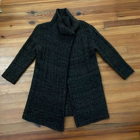 Eileen Fisher Wool Alpaca Knit Duster Jacket Womens Size Small Chunky - Picture 3 of 11